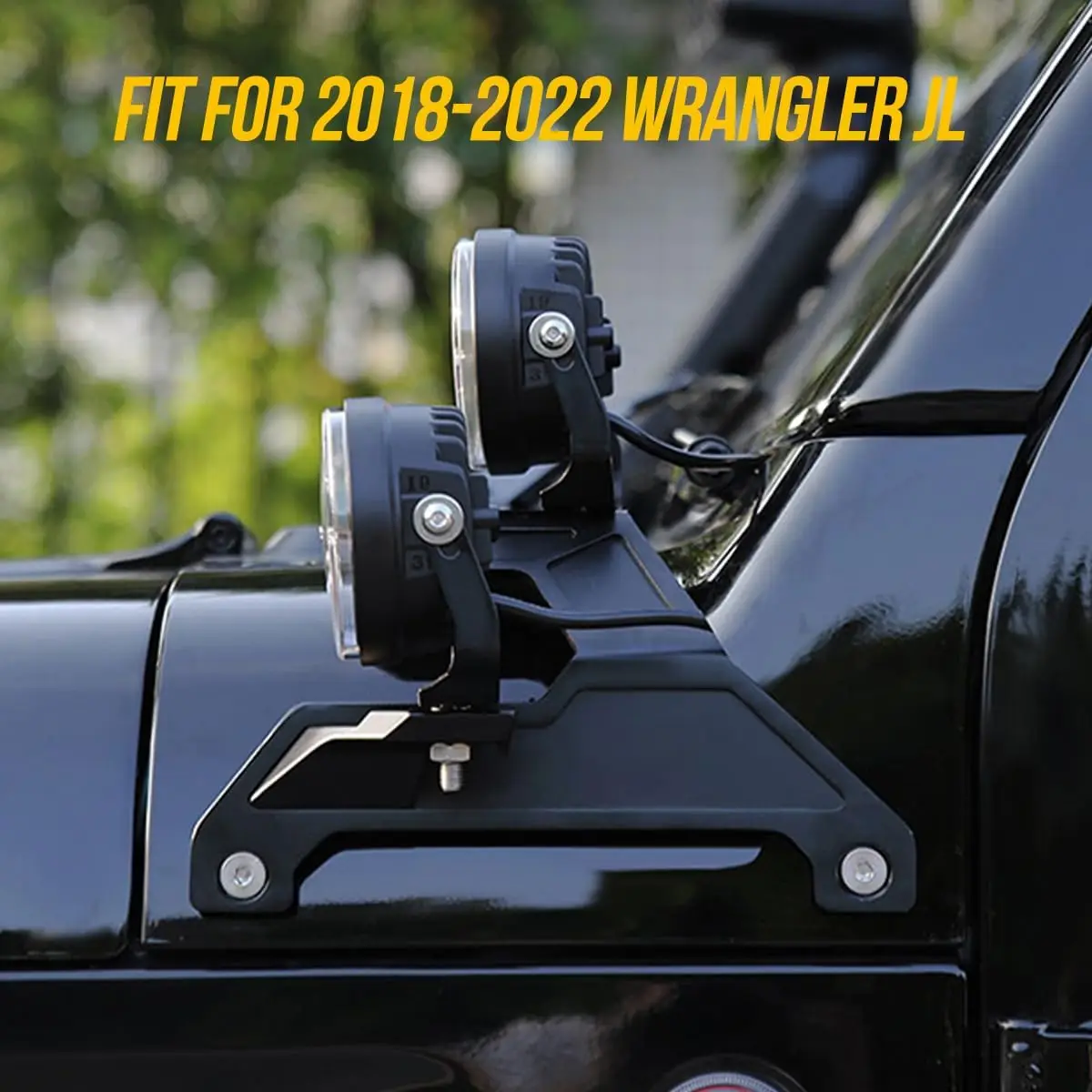 Windshield LED Light Mounting Brackets Off-Road Light Bar Detachable For 2018-2022 Wrangler JL/JLU Gladiator JT