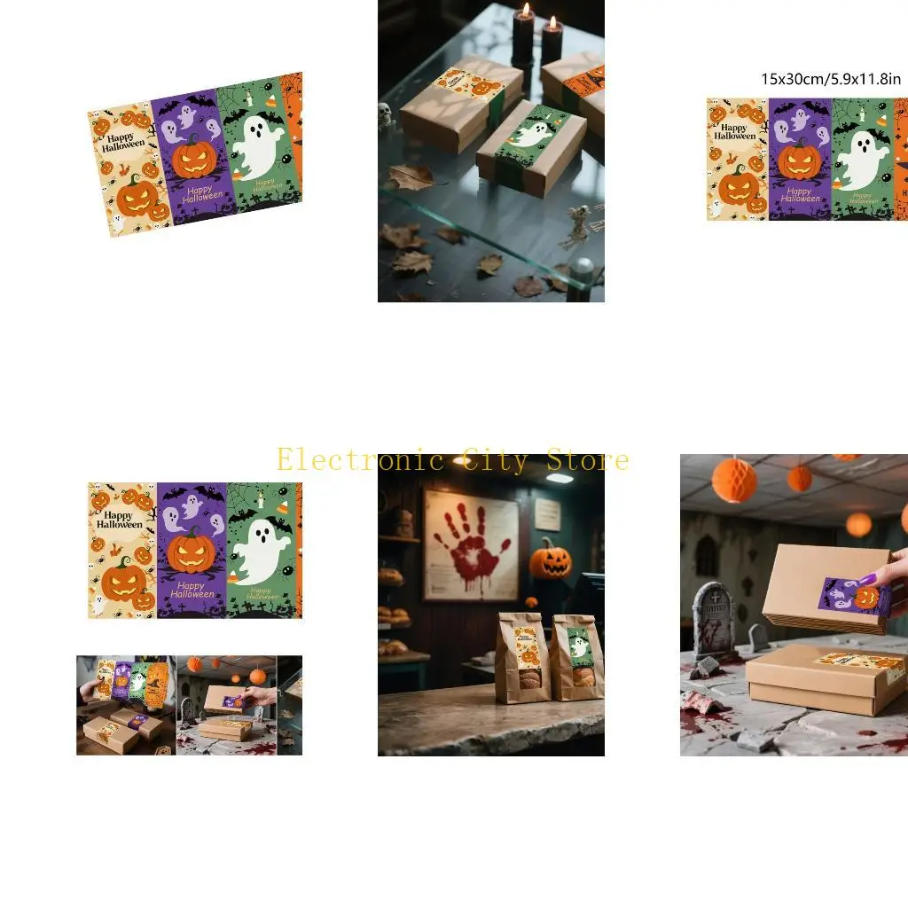 10 Sheets Halloween Sticker Wrapping Gift Box Sealing Labels Reward Sticker HU8D