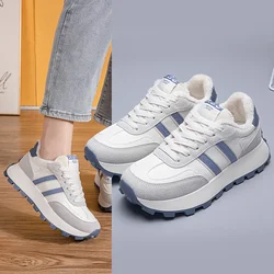 2023 Autumn Winter New Fashion Women Sneaker  Brand Luxury  Warm Soft Casual Footwear lace-up Light Flat Sport Shoes