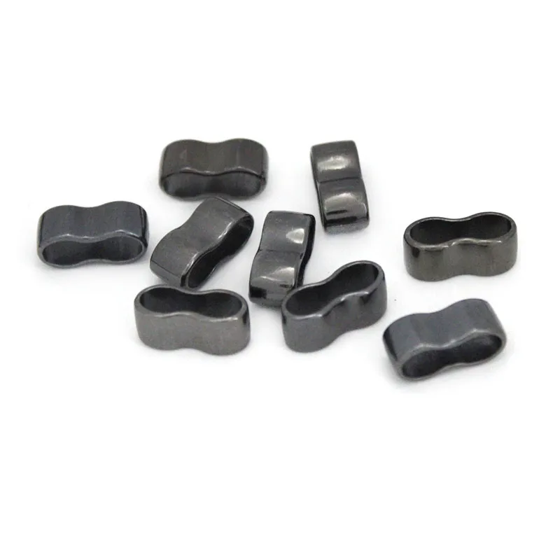 30PCS Slider Spacer Charms Beads Metal Large Hole Beads Accessories Fit 4mm Leather Bracelet for DIY Jewelry Making Findings