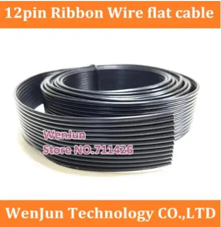 

Black 12Pin Parallel Ribbon Wire 24AWG UL1061 12-pin flat cable Environmental Electronic power wire 12p black