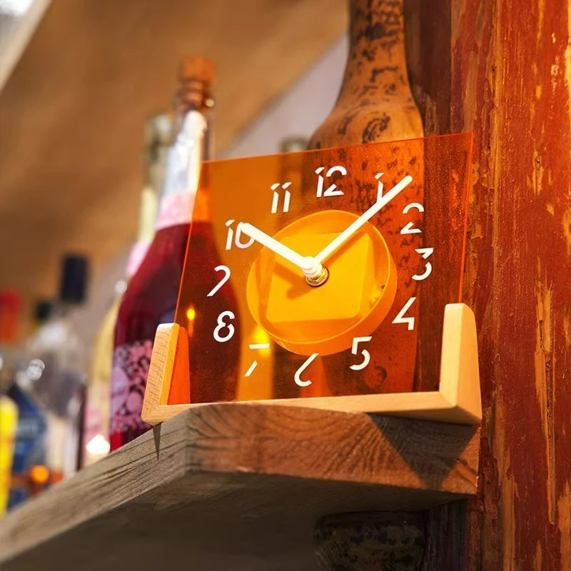 

Ins Creative Personalized Acrylic Clock Ornament Simple Silent Home Decoration Gift