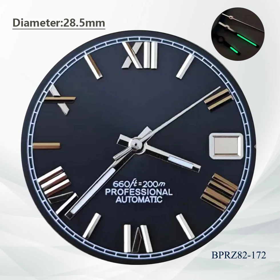 s logo dial 28.5mm NH35 Watch S LOGO dial S dial nh35 Rome numerals dial Suitable for NH35 movement watch accessories view 3