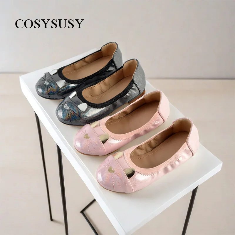 

Модная обувь принцессы для девочек, осень 2023, новая детская кожаная обувь, простая универсальная повседневная обувь на плоской подошве для девочек, Zapatos De Mujer