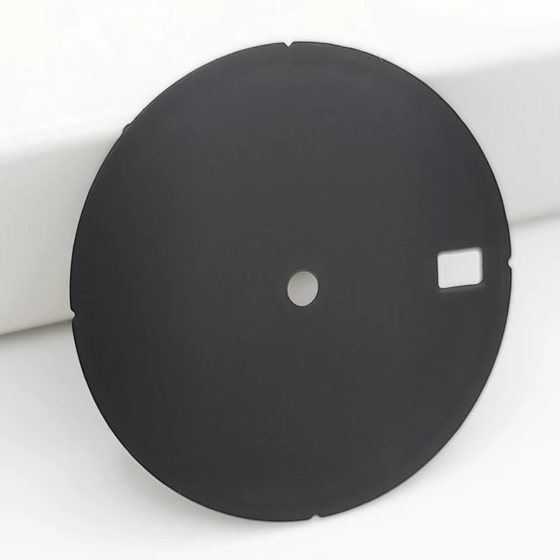 28.5 مللي متر أسود ماتي نافذة تاريخ واحدة ساعة الطلب ل NH35 NH36 7S26 4R35 4R36 حركة SKX007 SKX009 SKX011 أجزاء وزارة الدفاع