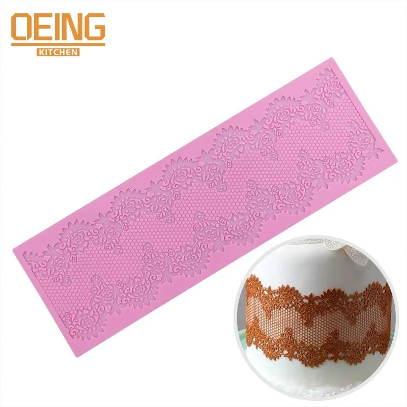 

Flower Silicone Lace Molds Chocolate Crown Retro Cake Border Decoration Fondant Sugarcraft Gumpaste Mould Baking Silicone Mat