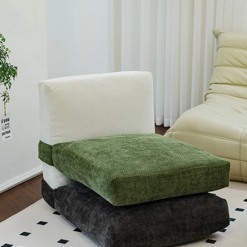 Fabric lazy sofa, single person tofu module seat, household small living room tatami rice