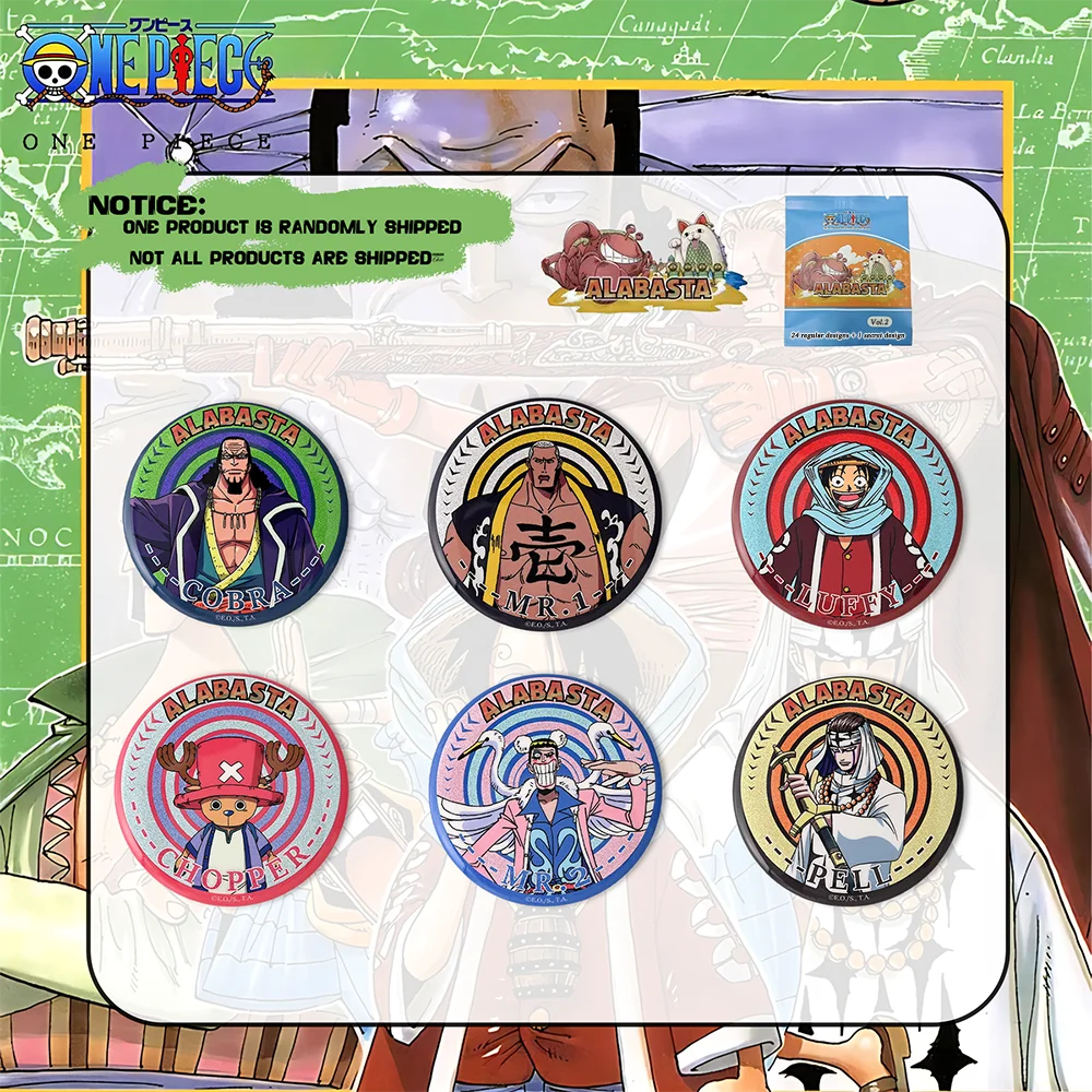 1 unidade Caixa Surpresa Oficial Licenciada ONE PIECE Série Capítulos: Arco de Alabasta – Inclui Design Secreto, Presente Colecionável de Anime.