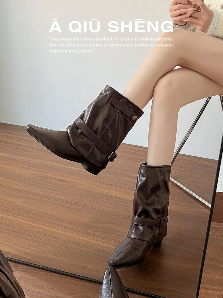 bottines-ort-pour-femmes-vintage-ceinture-en-cuir-bout-carre-talon-thi-coreen-bottes-d'hiver-nouvelle-collection-2025