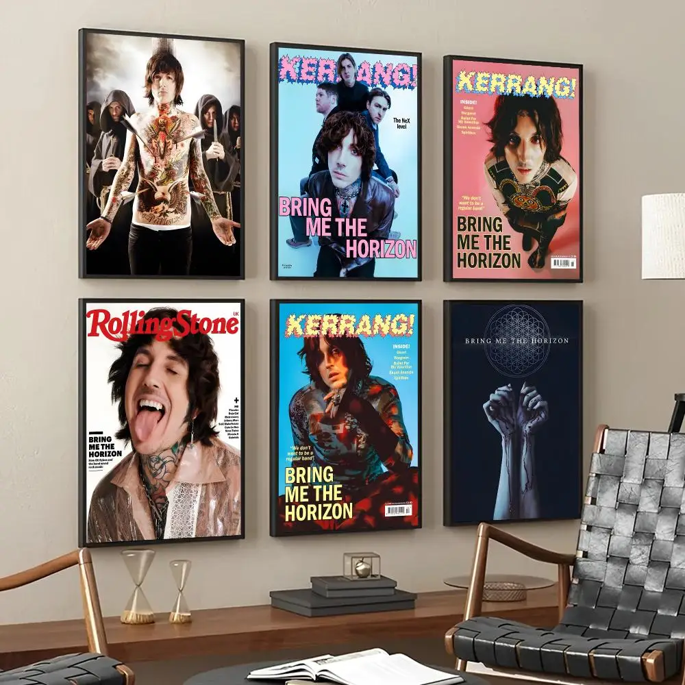 Band B-Bring Me The Horizon Poster Decorative Wall Art Stickers Mural For Home Living Room Hallway Decor Gift