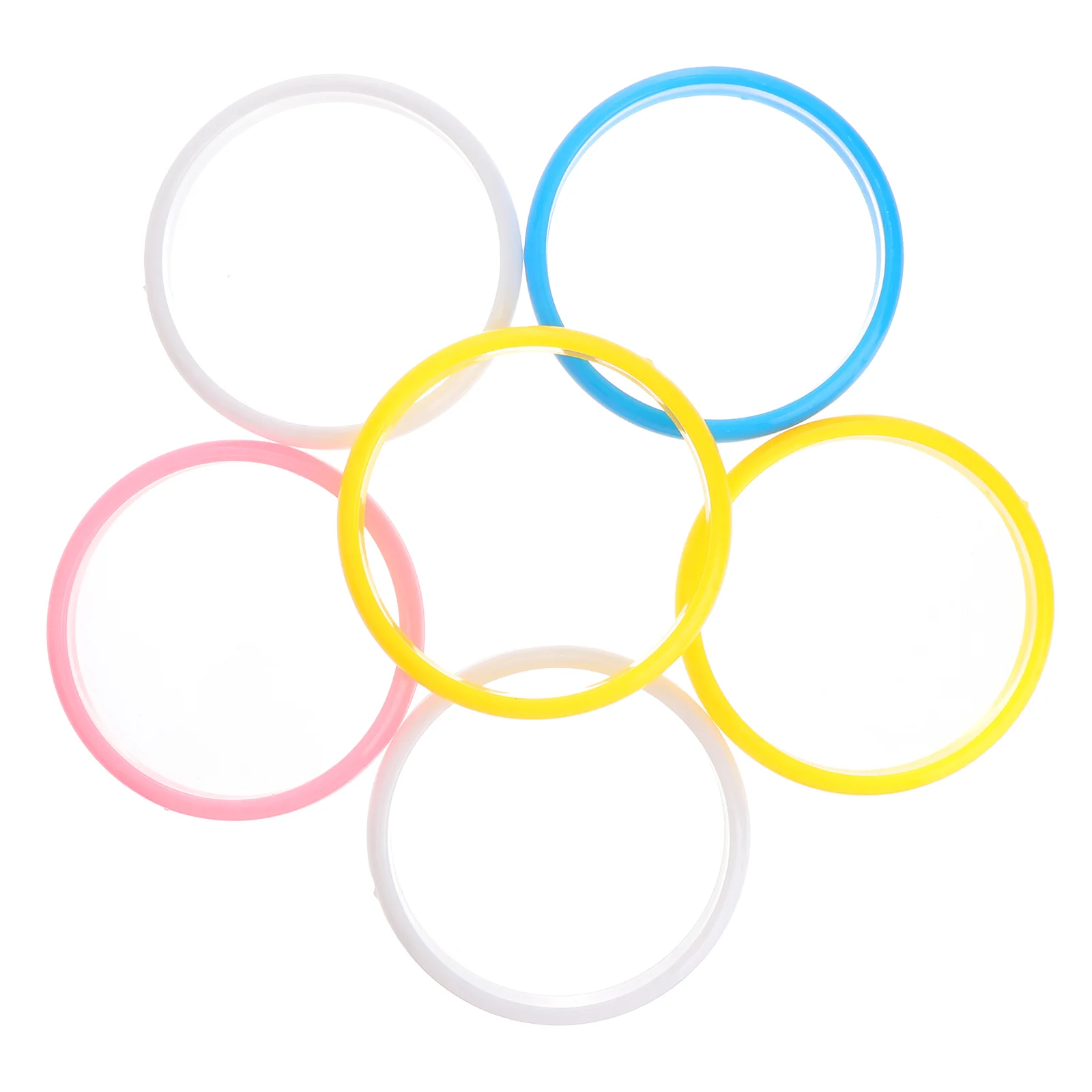 

6pcs Fashion Plastic Bangle Bracelets Candy Color Bracelet for Women Children (Mixed Color) plastic bangles