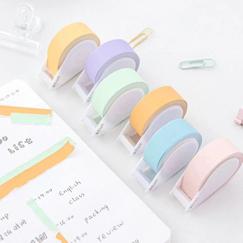 Daily Planner Bookmark Sticky Notes Index Stickers Reading Label Adhensive Tape with Cutter Writing Label Tape Keypoints Marker