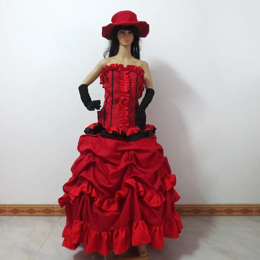 

Black Butler Cosplay Madame Red Angelina Lolita Evening Dress Gown Rode Halloween Uniform Cosplay Costume Customize Any Size