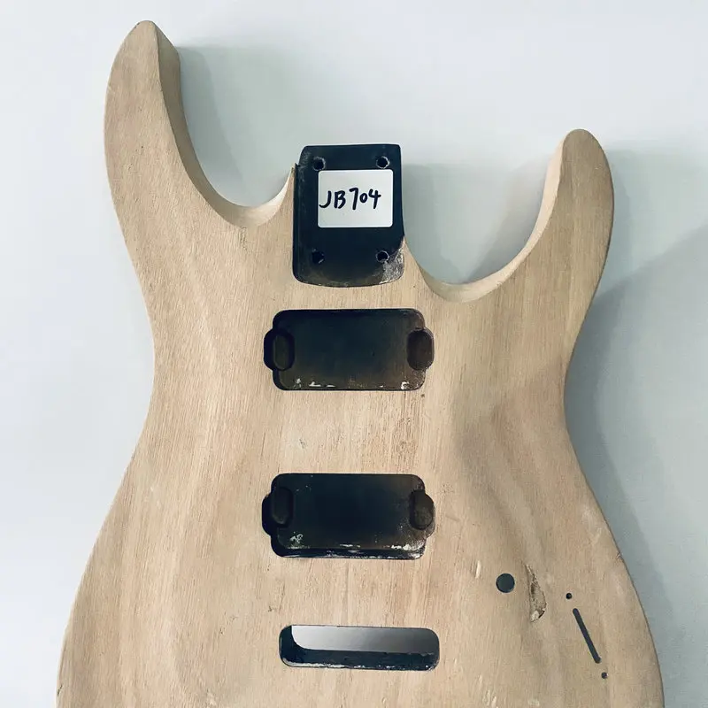 jB704 Wood Damaged Solid Okoume Unfinished Electric Guitar Body Genuine Jackson JS22 for DIY Authorised