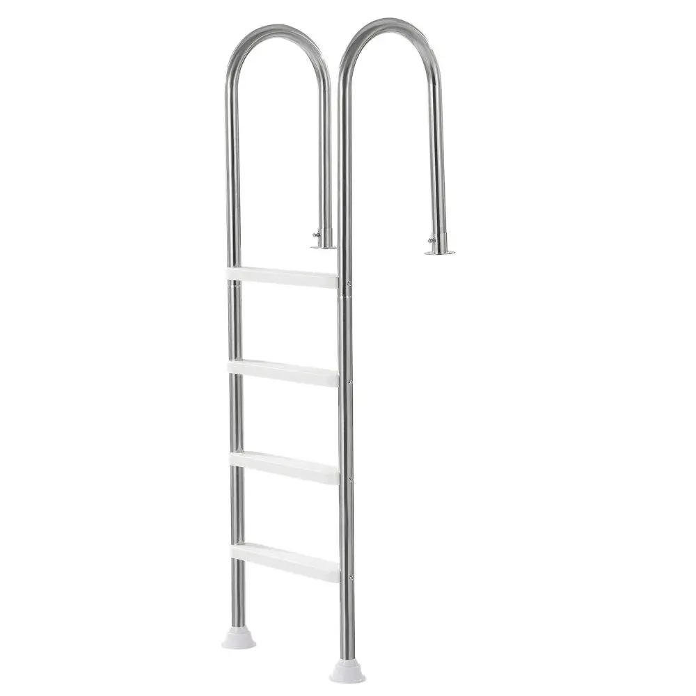 

Stainless Steel Pool Ladder 4 Step 2 Handrails 265 lbs Load Capacity for 54 Inch Decked Pool