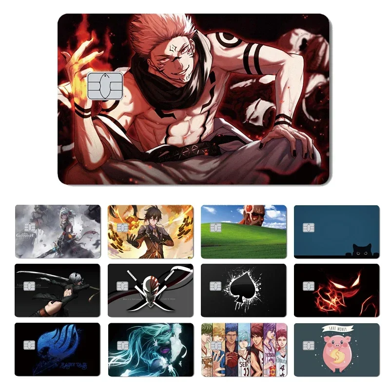 Hot Toys Cool Game Anime Cartoon Matte Film Sticker Skin Film Cover for Small Chip Credit Debit Card Bus Card HT12