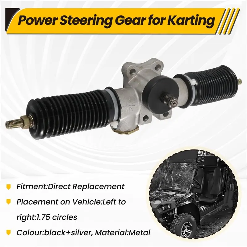 A01K-360Mm 30T Power Steering Gear Shaft Rack Pinion Assembly 1.75 For DIY China Go Kart Buggy Karting ATV UTV Bike Accessories