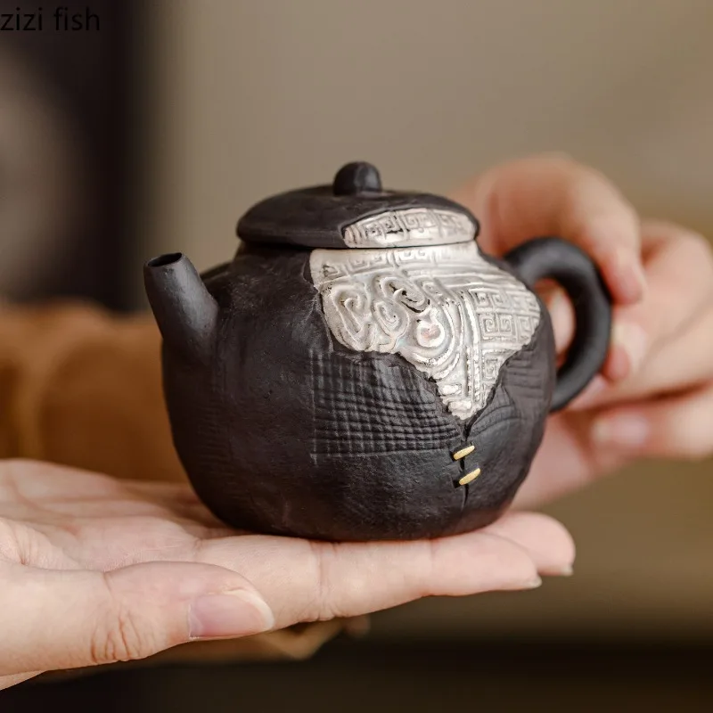 

Purple Clay Teapot Ceramic Tea Pot Kettle Single Pots Filter Pot Teas Infuser Tea Water Separator Teaware Teas Brewing Utensils