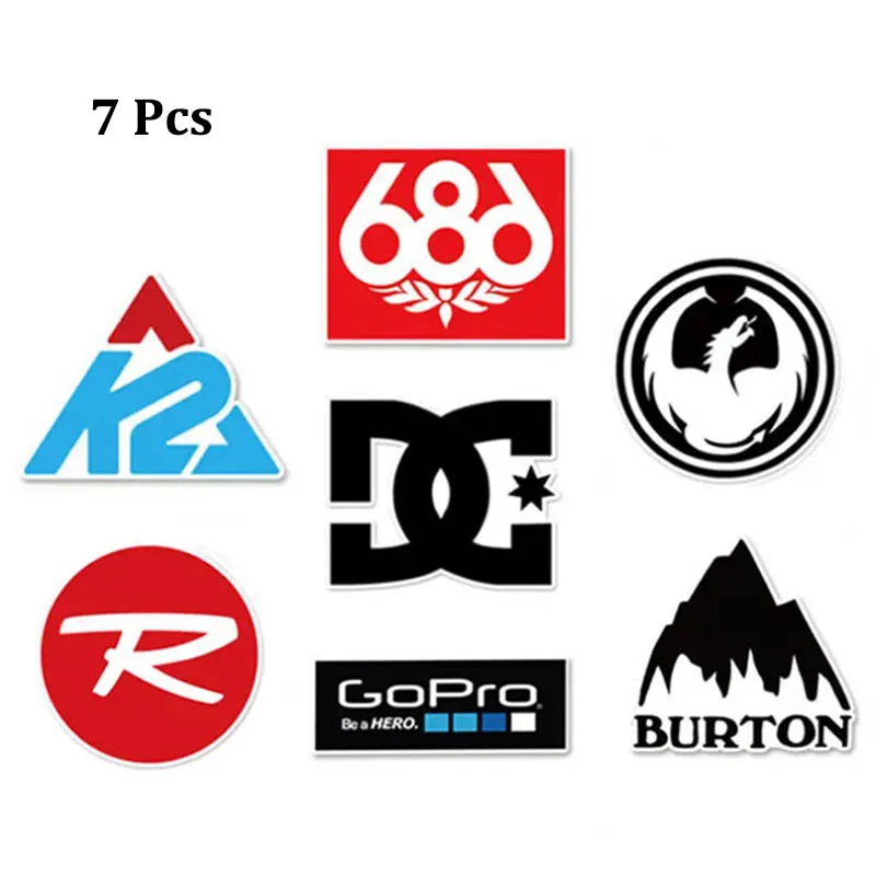 

Набор из 7 водонепроницаемых матовых виниловых наклеек для декора: для автомобиля, чемодана, ноутбука, лыжной доски, шлема.