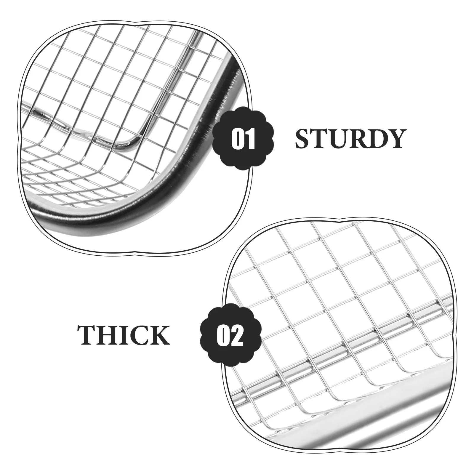 

1Pcs Thickened Stainless Steel Drain Basket Multi-Purpose Kitchen Sink Fruit Vegetable Storage Colander Basket 31x12x5.5cm