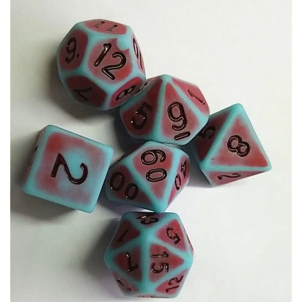 مجموعة النرد متعددة السطوح لعبة مجلس DND ، النرد الاكريليك فريدة من نوعها ، تأثير رائع والرجعية ، النادي ، 7 قطعة ، 1Set #4