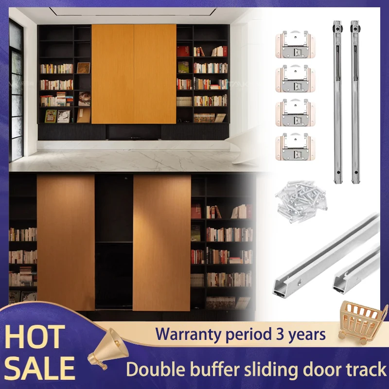 

TV Cabinet Single Opening Double Opening External Sliding Door Track Wardrobe Cabinet Sliding Door Slide Rail Hardware