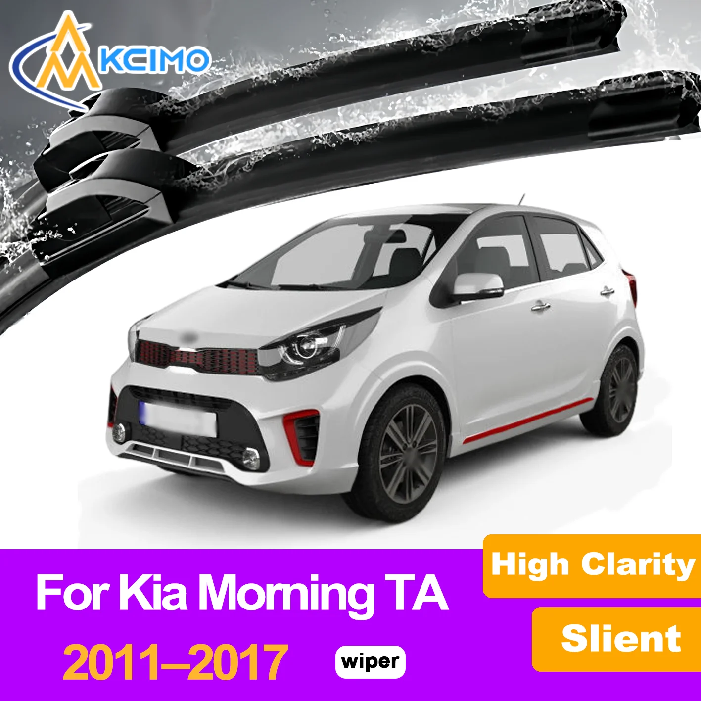 

2Pcs Front Windshield Wiper Blades For Kia Picanto TA 2011–2017 Kia Morning Windscreen Window Car Accessories