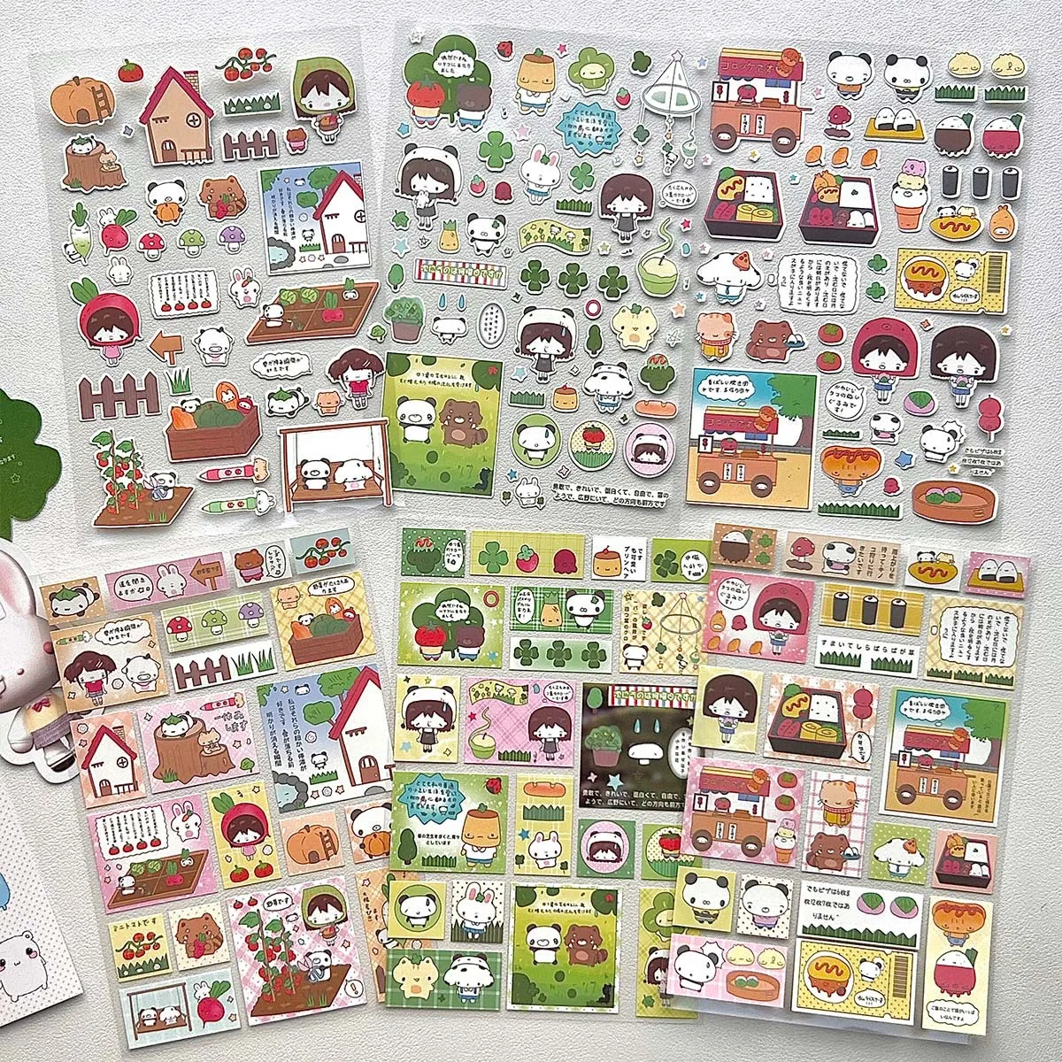 Character Sticker Graffiti Cute Cute Set Hand Account Collage Decoration DIY Four-leaf Clover Waka Waka Waka
