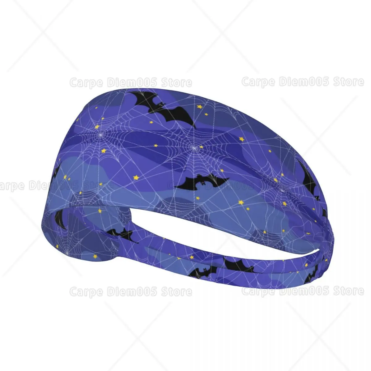 

Black Ghost Bat Printing Elastic Exercise Headband Head Tie,Headband for Men and Women,Hair Band for Yoga Fitness