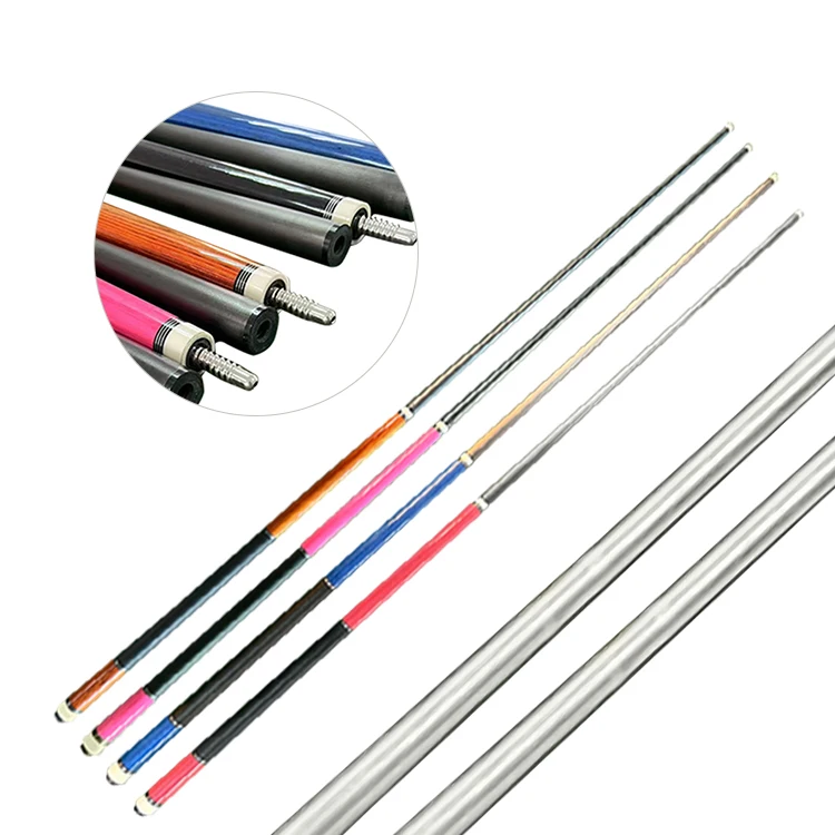 2024 Customized Carbon Fiber Pool Cue Stick Snooker Billiard Cue with Good Shop Maple Butt Sleeve and Leather Material