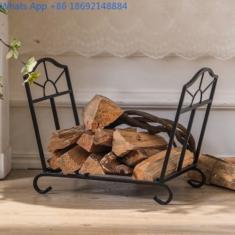 American Style Household Firewood Storage Rack Burning Bracket Outdoor Camping Firewood Piling Barbecue Wood Storage Rack