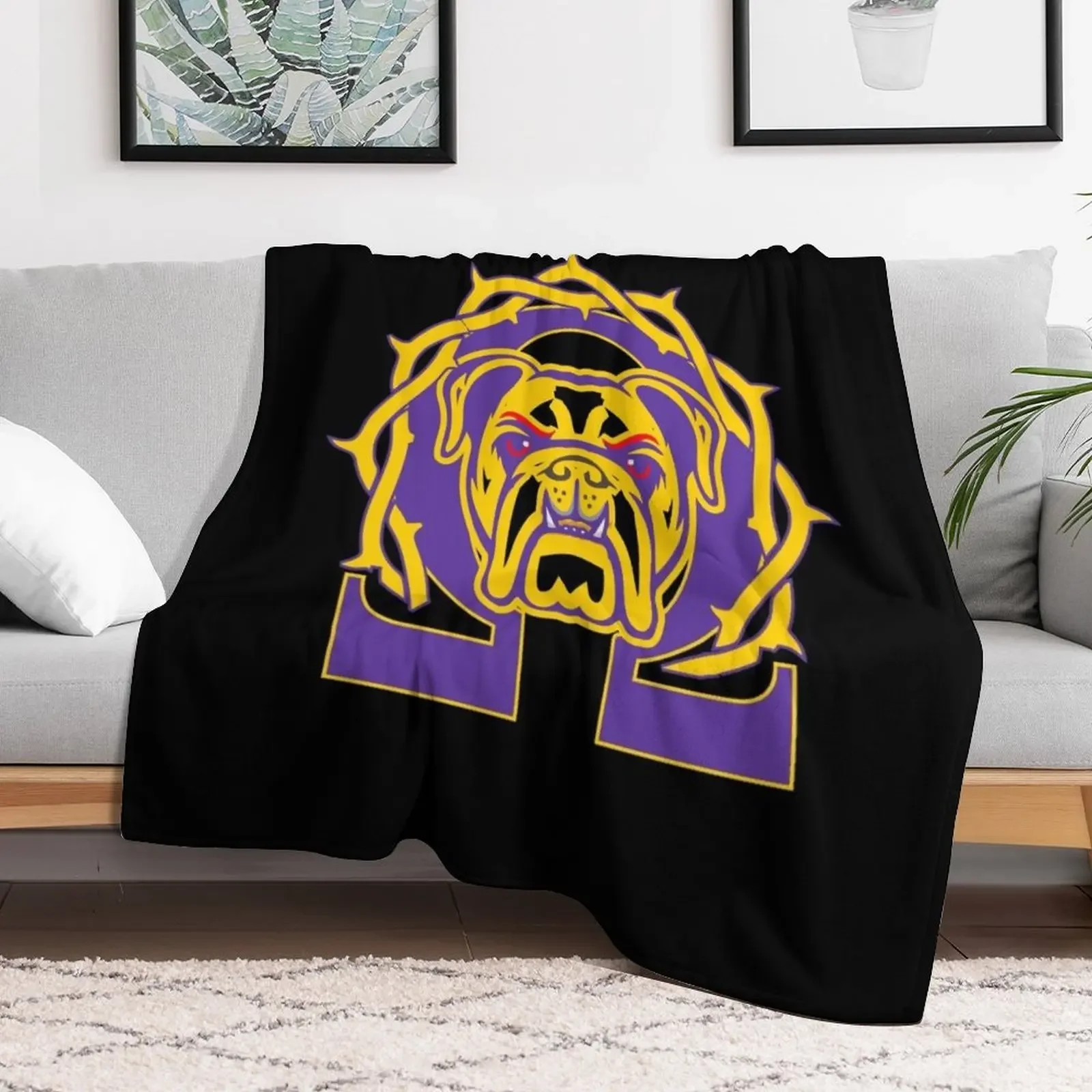 Men's Omega Que Dawg Psi Phi Purple Gold Fraternity Throw Blanket Luxury Throw wednesday Quilt Plaid Blankets