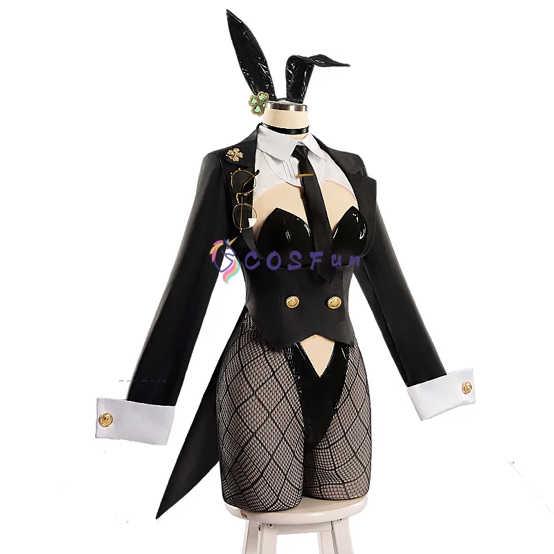 니케: 승리의 여신 아데 코스프레 의상 버니 걸 유니폼 소품 액세서리 여성 할로윈 카니발 파티 코스펀
