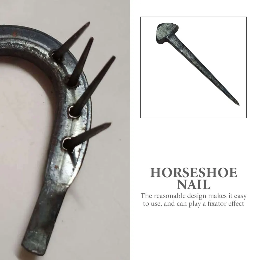 

50pcs Horseshoe Nails Durable Professional Farrier Supplies Compact Horse Equipment Hoof Nails Tools Accessories Replacement