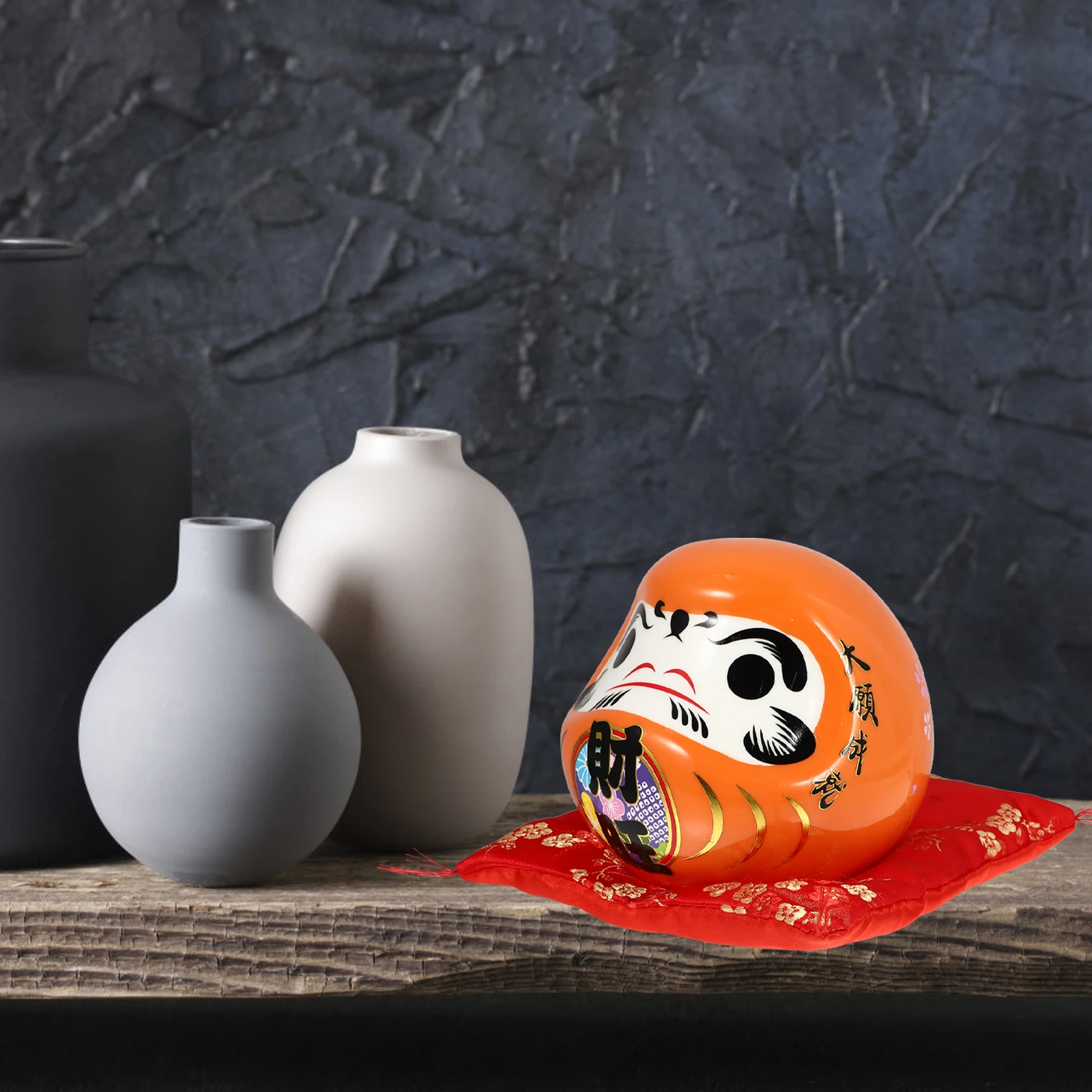 

Decorative Daruma Money Box Ceramic Coin Jar Unique Savings Jar for Kids Home Decor Gift Money Saving Box Storage Coin Tank