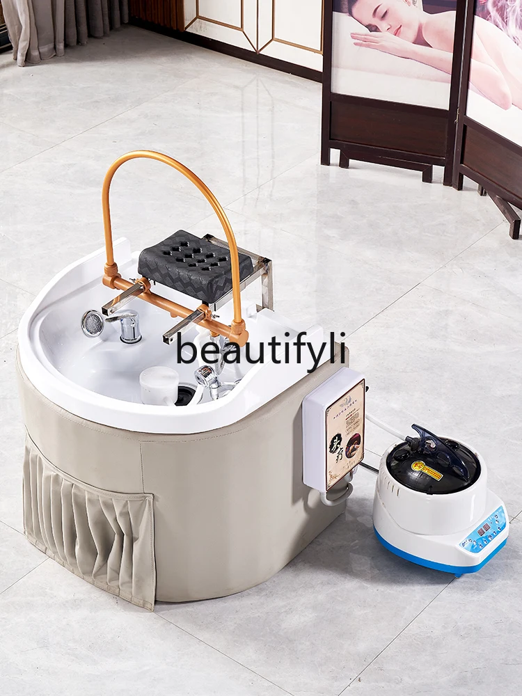 Movable hair treatment basin Heating constant temperature Household flat lying water circulation fumigation head treatment basin