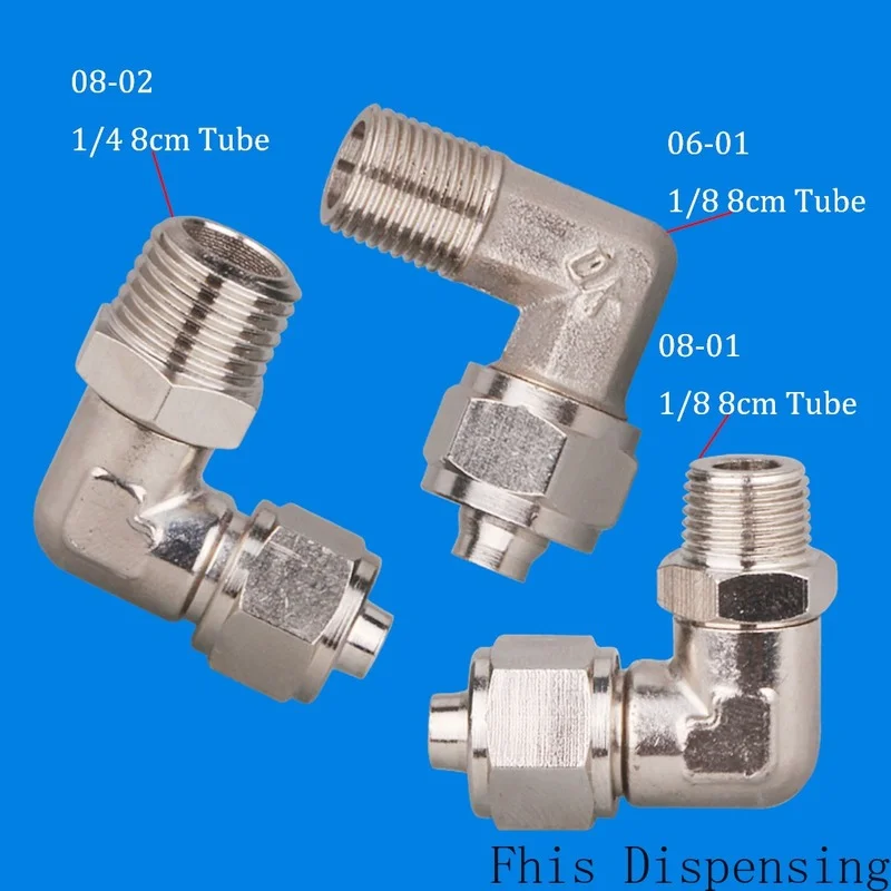 قفل الجوز هوائي النحاس الانحناء الروتاري المشترك الأنابيب المعدنية محول من صمام الاستغناء سريع تحول الكوع 8-02/01 #6