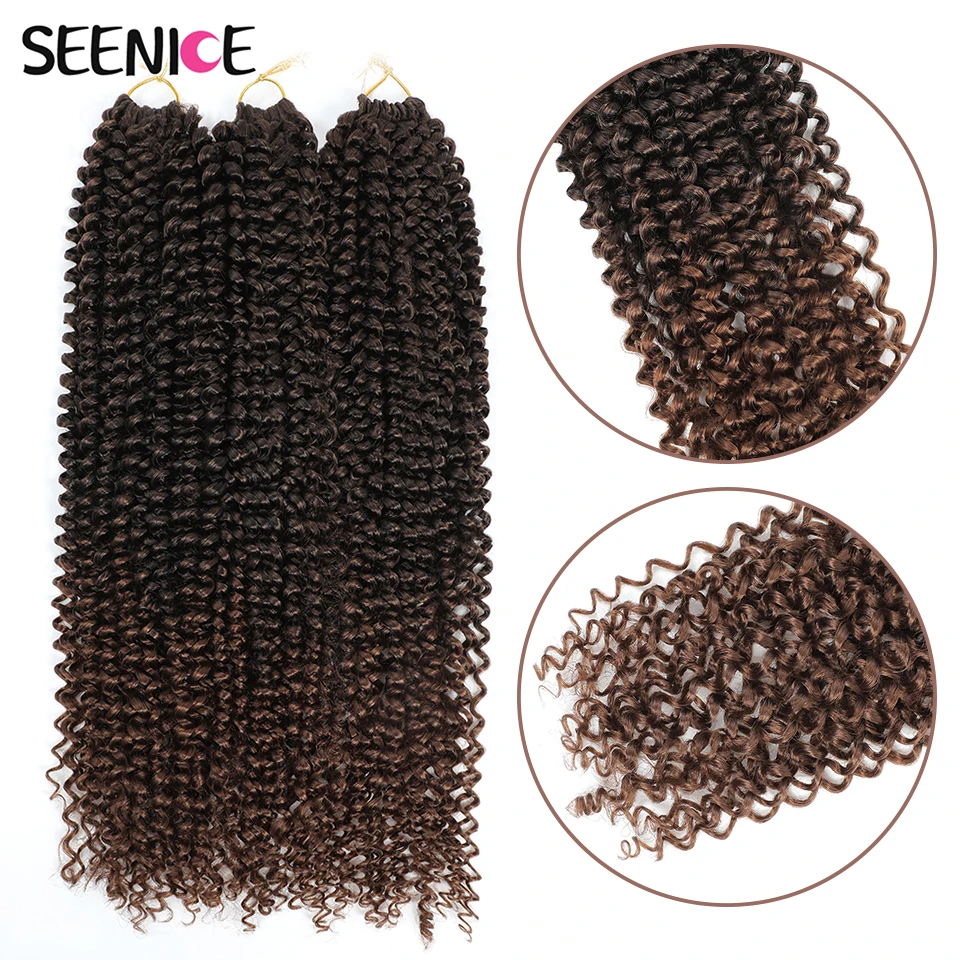 

22Inch Water Wave Curly Braiding Hair Extensions Ombre Blonde Synthetic Boho Braids Passion Twist Croche Hair For African Women