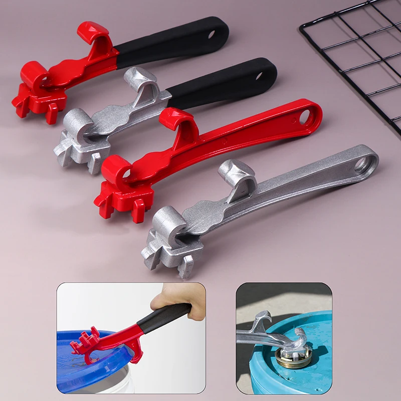 

Multi-Function Bucket Opener Tool - Labor-Saving Metal Wrench for Paint Cans, Plastic & Metal Buckets, Hand Tool Kit Essential