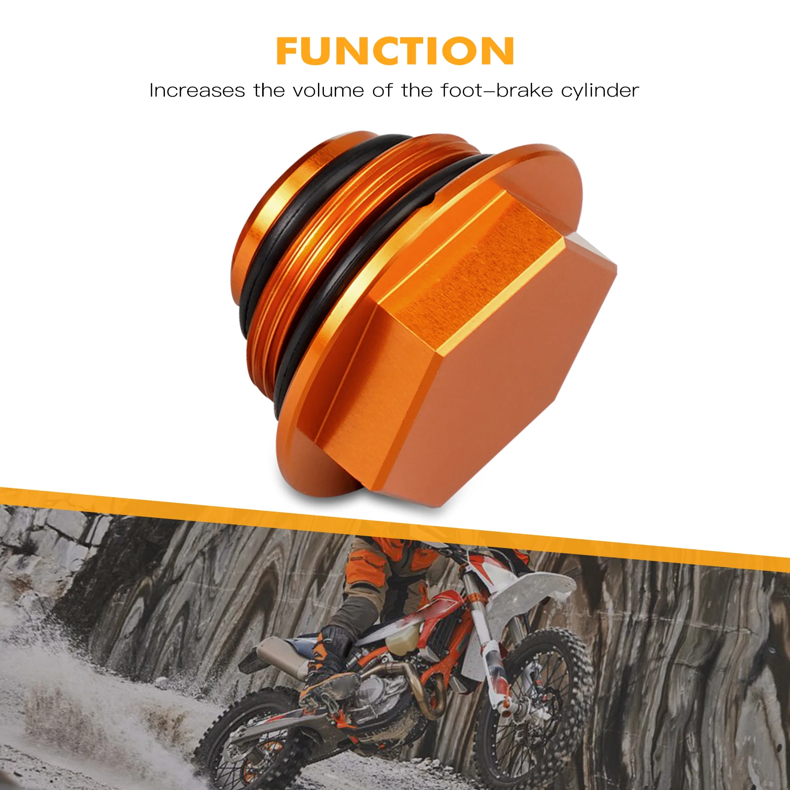 For KTM EXC 300 2004-2022 EXC 250 EXCF 350 EXC 450 SX 125 SXF 250 SXF 450 XC XCF XCW TPI Six Days Rear Brake Reservoir Cap