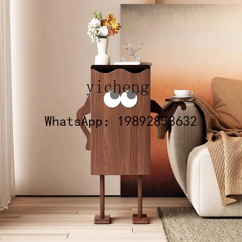 ABC  creative solid wood sofa side cabinet, living room storage cabinet, bedroom bedside locker