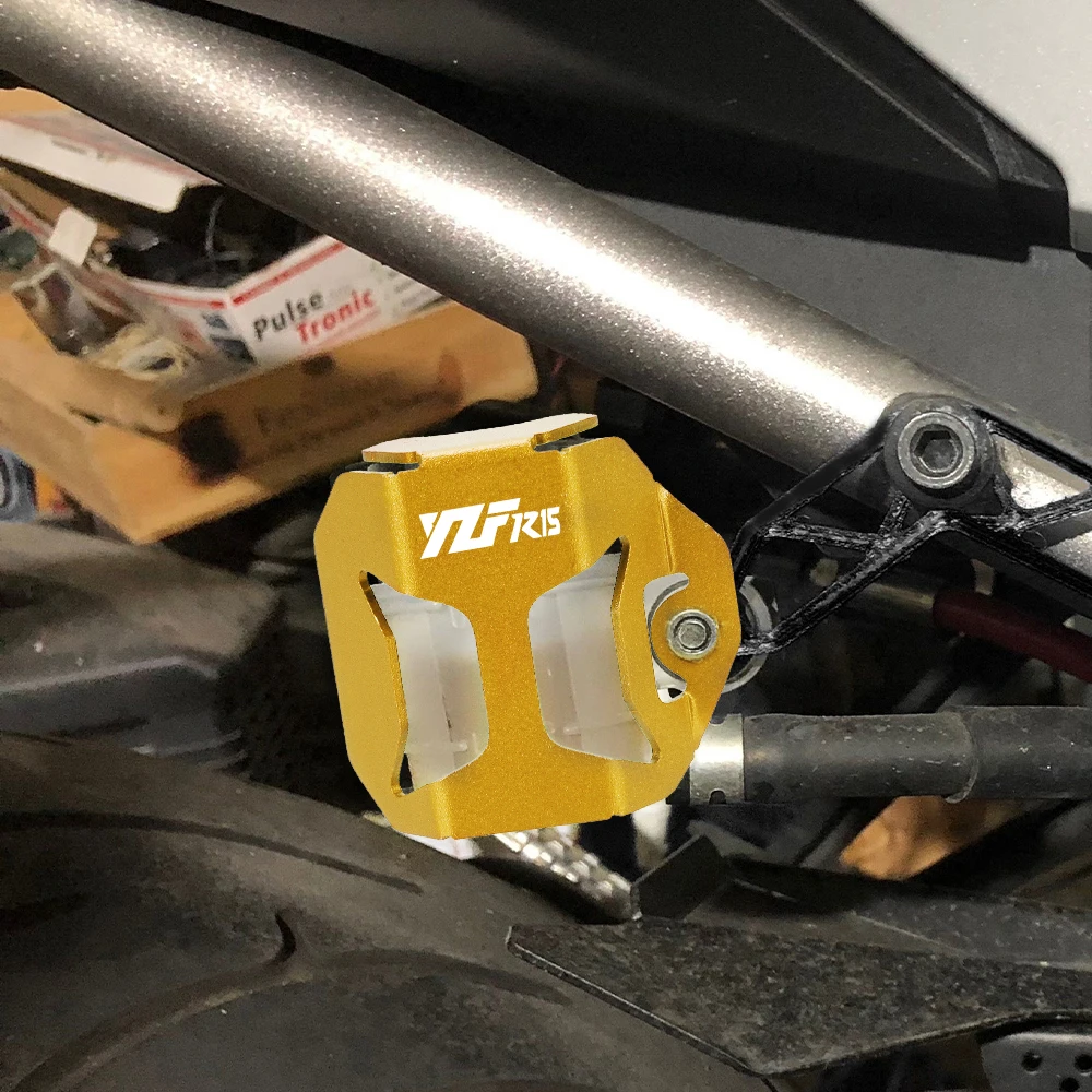 

For YAMAHA YZF R15 YZFR15 R15 YZF-R15 2008-2016 Motorcycle Accessories CNC Rear Brake Fluid Reservoir Cover Guard Protector