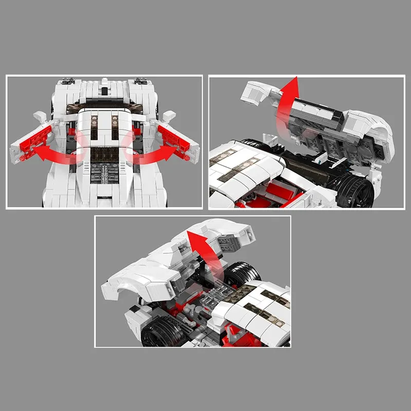 ตัวต่อ Mould King 10196 รถแข่งเทคนิค ยูโทเปีย ซูเปอร์เรซซิ่งคาร์ ชุดตัวต่อประกอบรถสปอร์ต ของขวัญคริสต์มาสสำหรับเด็ก