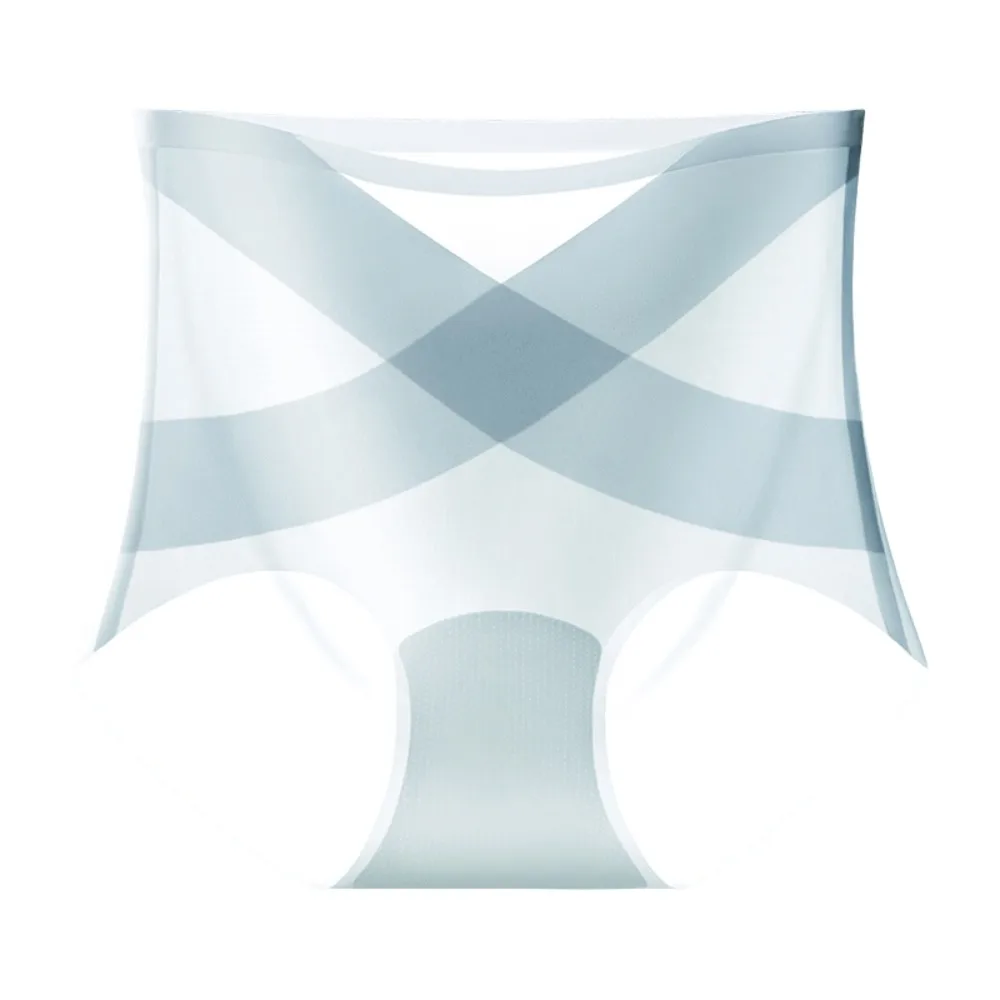 

High Waist Briefs Thin Ice Silk Panties Belly Contracting Shapewear Slimming Shapers Mulberry Silk Crotch Waist Trainer