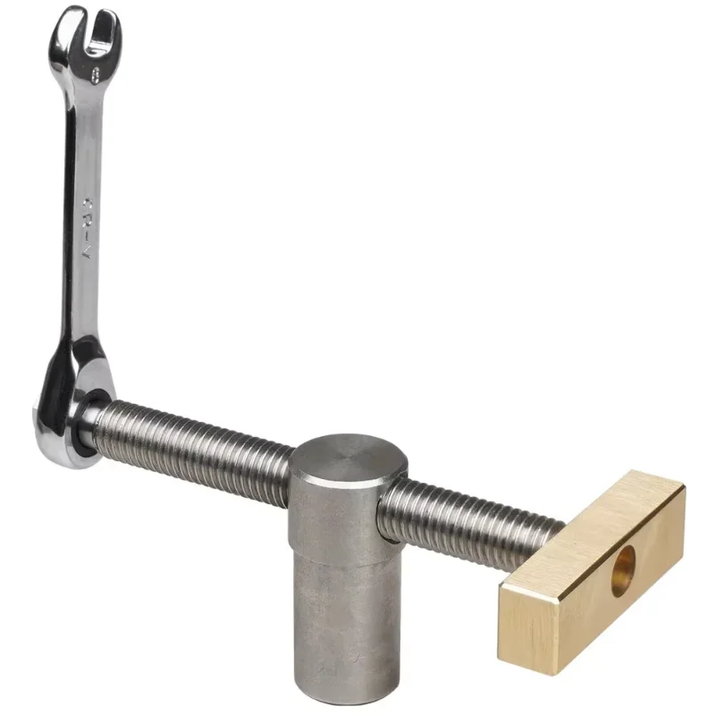 ใหม่ไม้เดสก์ท็อปคลิปคลิป Clamp ทองเหลืองติดตั้ง Vise สำหรับ19/20มม.สุนัข Hole Joinery ไม้ม้านั่งเครื่องมือ