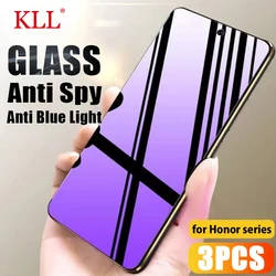 1-3pcs Anti Blue Light Privacy Glass for Honor X8B X7B X6A X7A X8A X5 Plus X40 GT X20 SE X30 Max Anti Spy Screen Protector