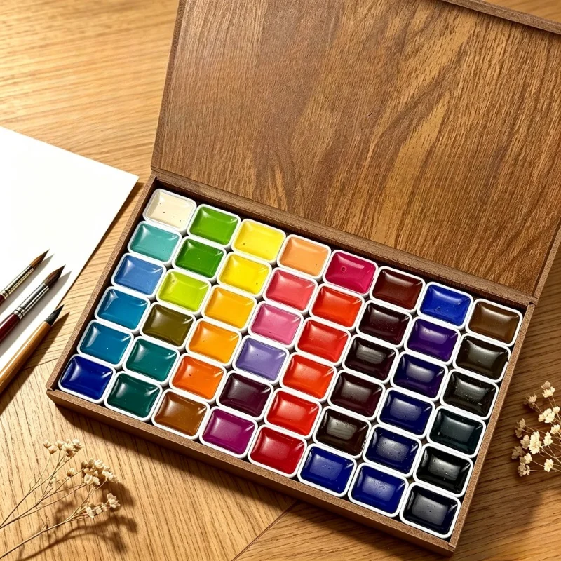 Watercolor Paint Set Solid Pigment - Set de Pintura de Acuarela Sólida