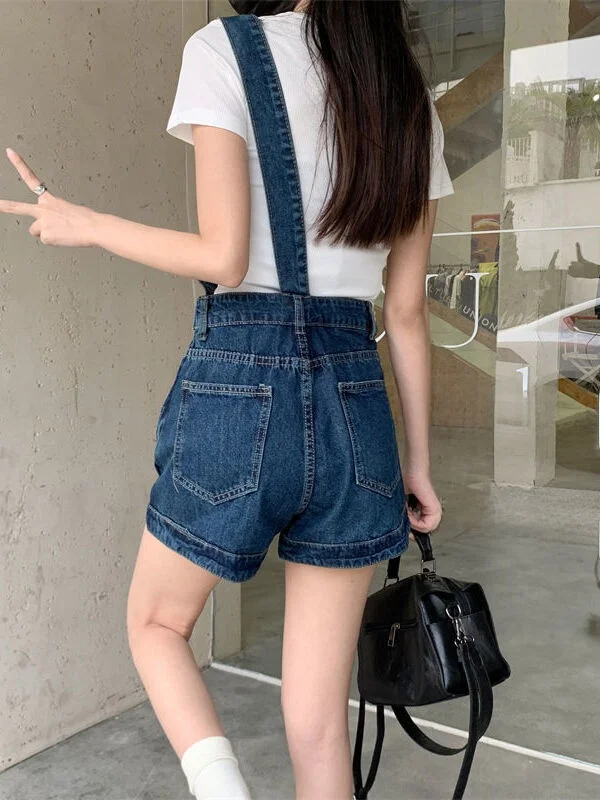 슬림 데님 오버롤 여성 여름 얇은 대형 사이즈 비대칭 원피스 트렌디 어깨 스트랩 바지