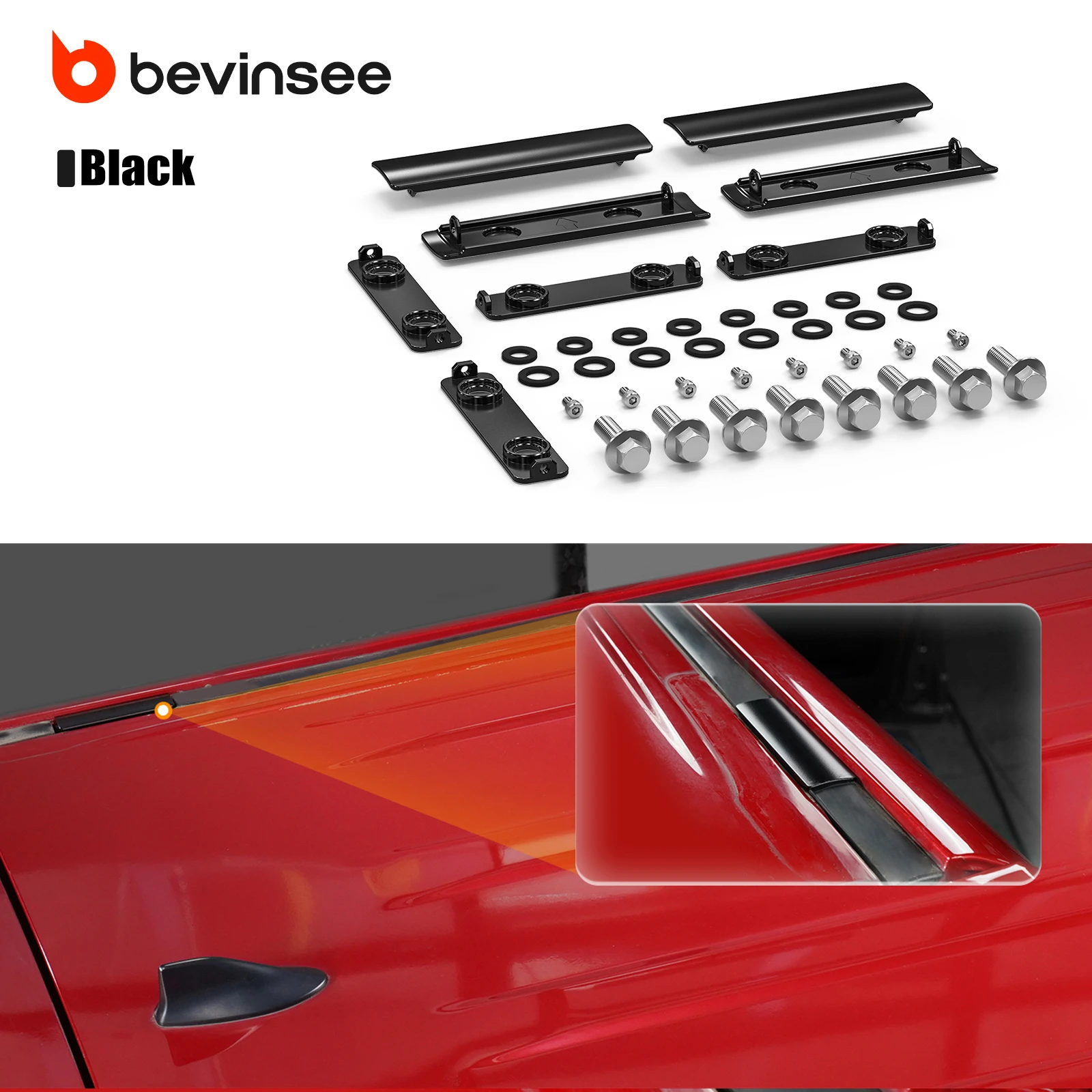 

Комплект для переоборудования голого крыши BEVINSEE для Toyota Highlander/RAV4/4Runner/Land Cruiser, замена 75596-0E040,75596-35030,75596-42010