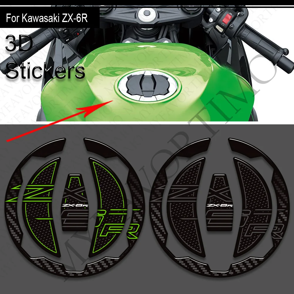 

Motorcycle For kawasaki Ninja ZX-6R ZX6R ZX - 6R Tank Pad Side Grips Gas Fuel Oil Kit Knee Fairing Fender 3D Stickers Decals